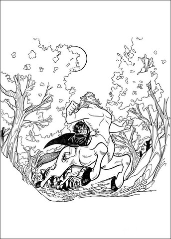 Harry Potter And The Centaur  Coloring Page